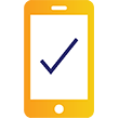 Telefoon succes-pictogram