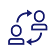 Van-persoon-naar-persoon-pictogram